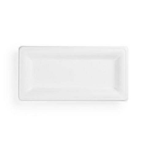 10 x 5in Rectangular Disposable Bagasse Plate (500) - main image