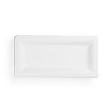 10 x 5in Rectangular Disposable Bagasse Plate (500) - thumbnail image 2